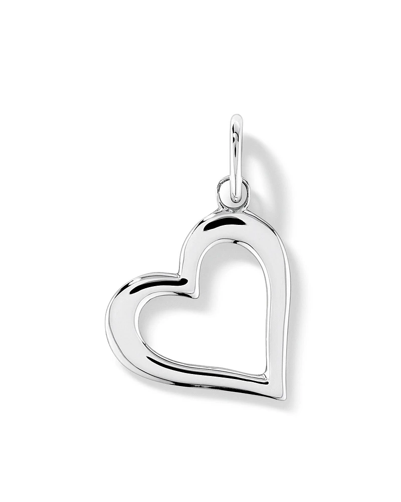 Open Love Heart Pendant in Sterling Silver