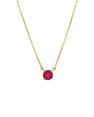 Necklace with Ruby in 10kt Yellow Gold