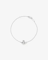 Bracelet Nœud En Zircon Cubique En Argent Sterling