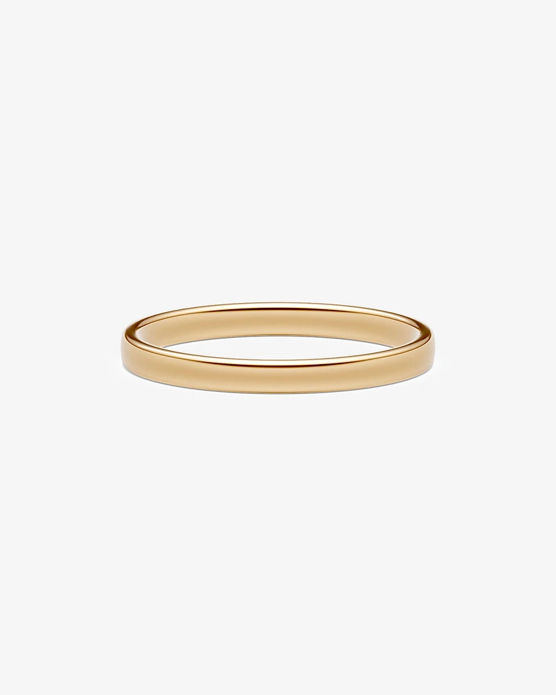 2mm Lite Half Round Wedding Band in 10kt Yellow Gold