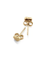 Heart Stud Earrings in 10kt Yellow Gold