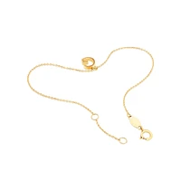 19cm (7.5") C Initial Bracelet in 10kt Yellow Gold