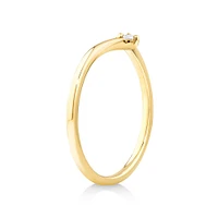 Diamond Accent Chevron Ring in 10kt Yellow Gold