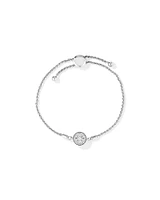 0.15 Carat TW Diamond Halo Everlight Bolo Bracelet in Sterling Silver