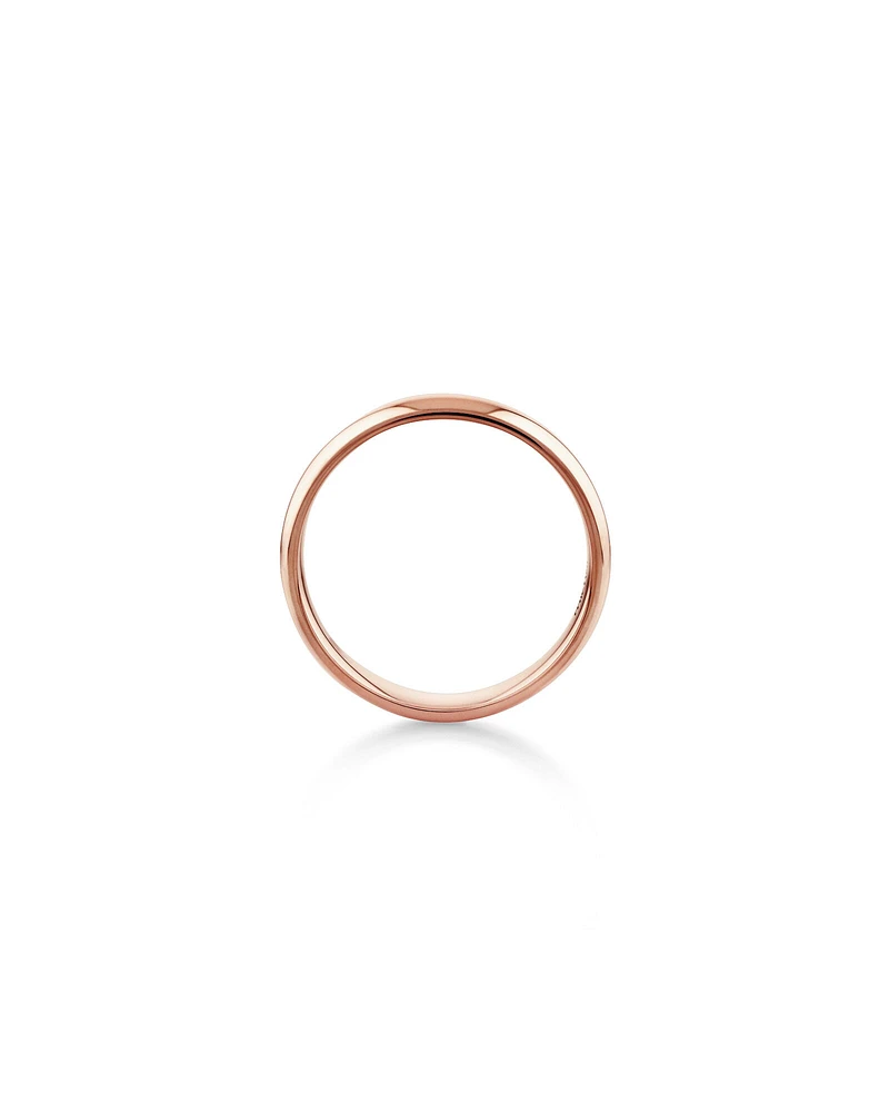 5mm High Domed Wedding Band in 10kt Rose Gold