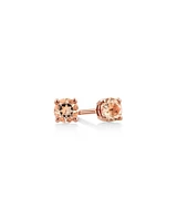 Stud Earrings with Morganite in 10kt Rose Gold