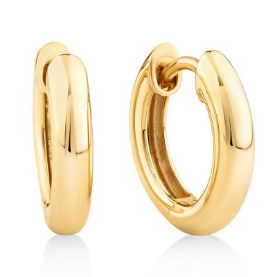 10mm Huggie Earrings in 10kt Yellow Gold