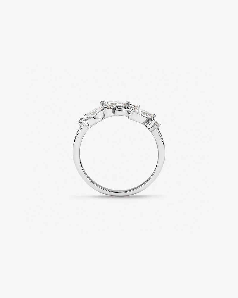 0.57 Carat TW Vines Laboratory-Grown Diamond Ring in 10kt White Gold