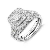 Bridal Set with 1 3/4 Carat TW of Diamonds in 14kt White Gold