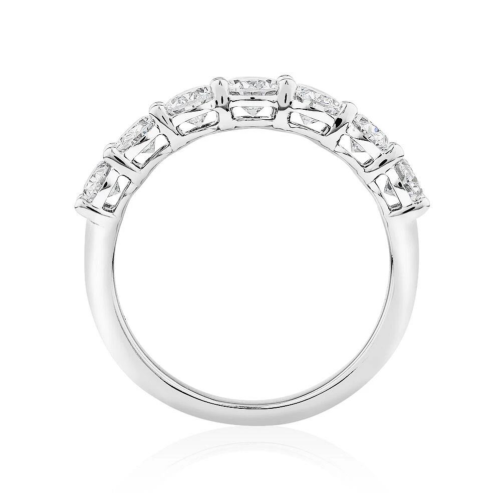 Wedding Band with 2.00 Carat TW Laboratory Grown Diamonds in 14kt White Gold