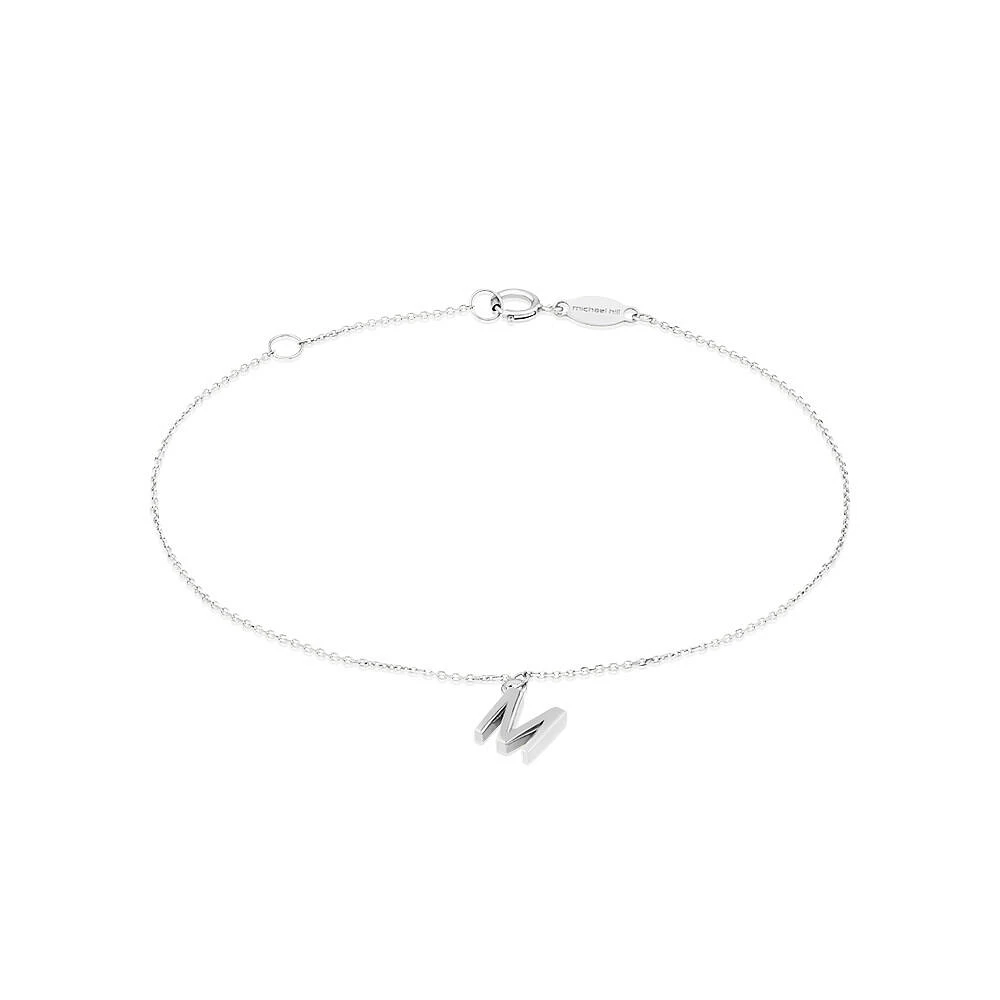 Bracelet à initiale « D » en argent