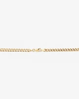 55cm (22") 4.5mm-5mm Width Solid Curb Chain in 10kt Yellow Gold