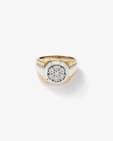 Men's Ring with 1/4 Carat TW of Diamonds in 10kt Yellow & White Gold