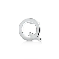 E Initial Single Stud Earring in Sterling Silver