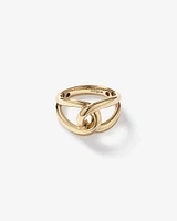 Round Bold Link Ring in 10kt Yellow Gold