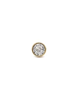 Single Solitaire Stud Earring with 0.10 Carat TW of Diamonds In 10kt Yellow Gold