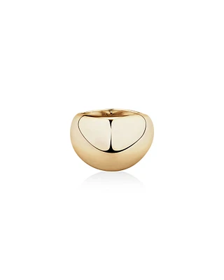 Wide Dome Ring in 10kt Yellow Gold