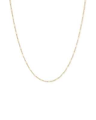 1.6mm Wide Paperclip 3 and 1 Chain in 10kt Yellow Gold