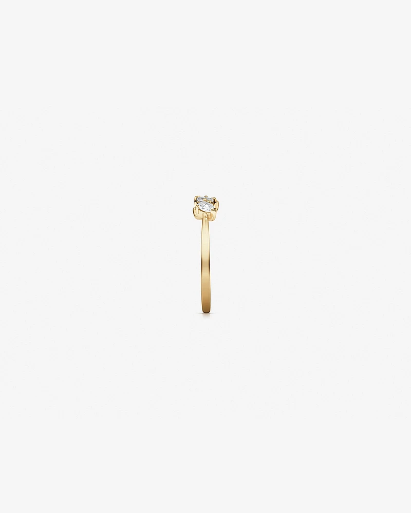 0.40 Carat TW Fancy Cut Laboratory-Grown Diamond Four Stone Ring in 10kt Yellow Gold