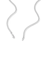 55cm (22") 3.5mm Width Miami Curb Chain in Sterling Silver