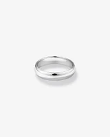 Alliance demi-jonc en argent sterling de 5 mm