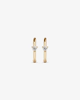 Diamond Accent Sleeper Earrings in 10kt Gold