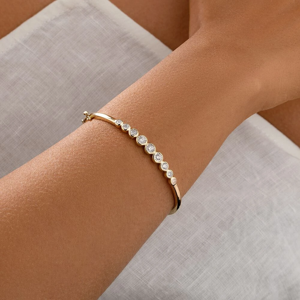 Bangle with 0.50 Carat TW of Diamonds in 10kt Yellow Gold