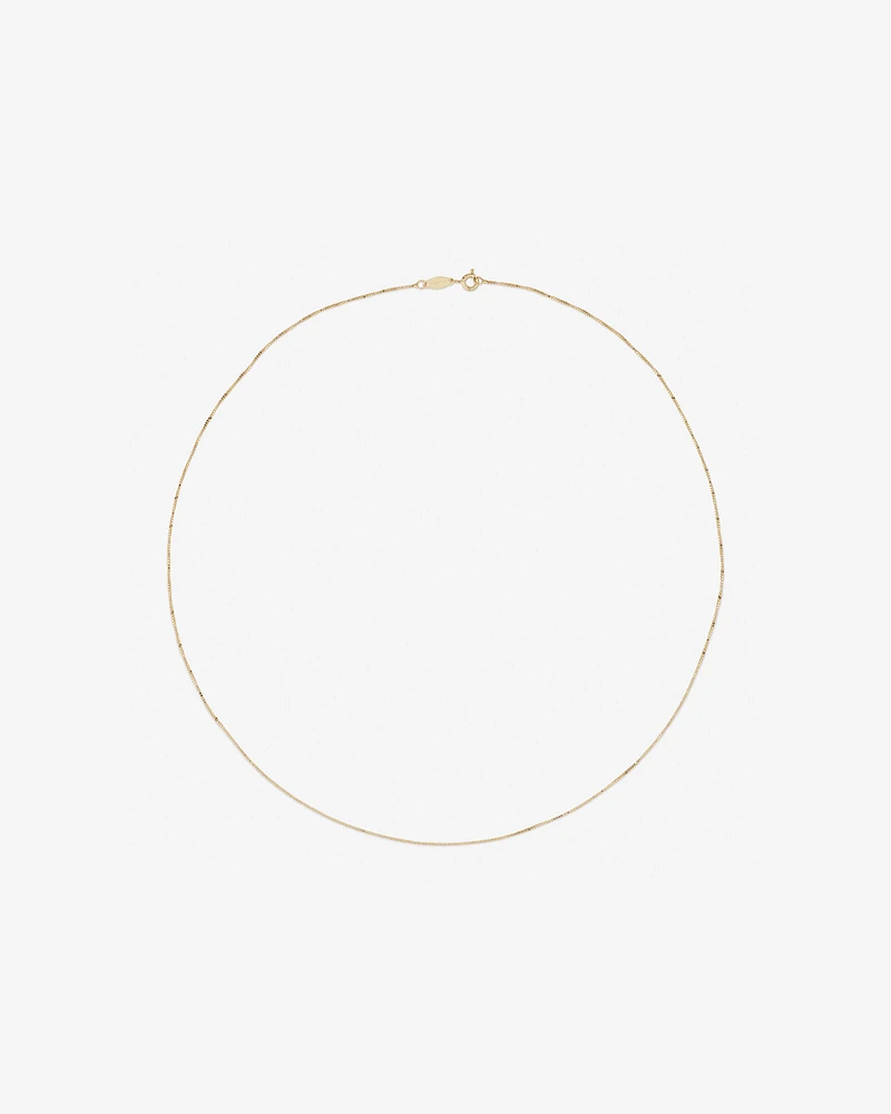 50cm (20") 0.66mm Width Box Chain in 10kt Yellow Gold