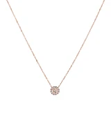 Pendant with Morganite & Carat TW of Diamonds in 10kt Rose Gold