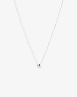 Sapphire & Diamond Dot Dash Rondell Pendant with 0.21 Carat TW in 10kt White Gold