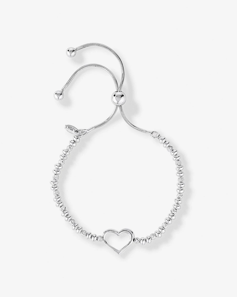 Bracelet en argent sterling avec cœur de 23 cm