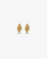 6.5mm Marquise Metal Diamond Stud Earrings in 10kt Yellow Gold