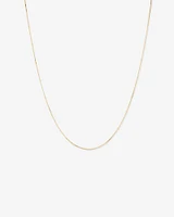 Snake Chain and Bead Station Necklace in 10kt Yellow Gold