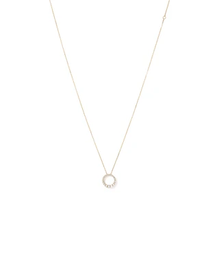 0.38 Carat TW Diamond Graduated Circle Necklace in 10kt Yellow Gold