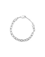 22cm 6.5mm-7mm Width Paperclip Bracelet in Sterling Silver