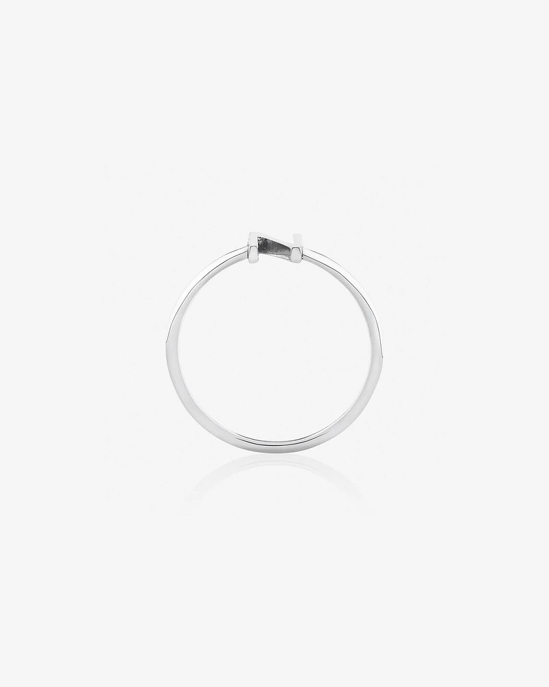 C Initial Ring in Sterling Silver