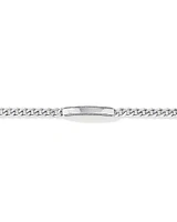 Men's Silver 21CM Curb ID Bracelet with 0.33 Carat TW of Black Diamonds