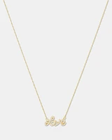 Love Necklace with 0.20 Carat TW of Diamonds in 10kt Yellow Gold