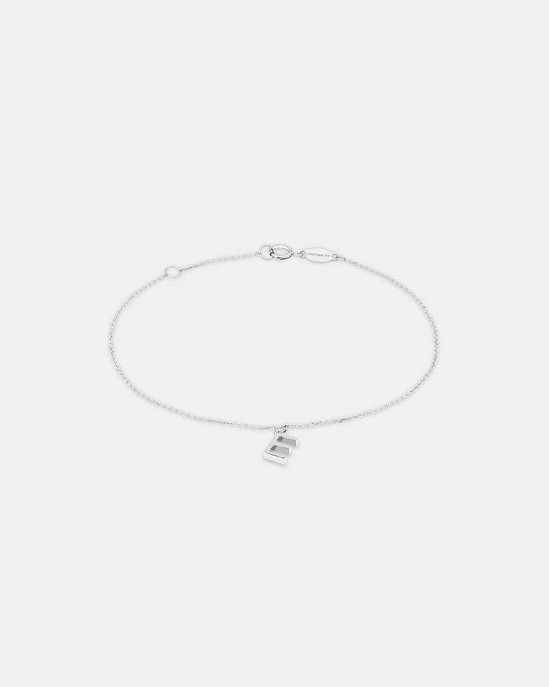Bracelet à initiale « D » en argent
