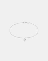 19cm (7.5") N Initial Bracelet in Sterling Silver