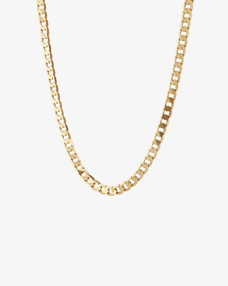 55cm (22") 6mm-6.5mm Width Curb Chain in 10kt Yellow Gold