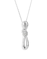 0.15 Carat TW Diamond Knots Pendant in Sterling Silver