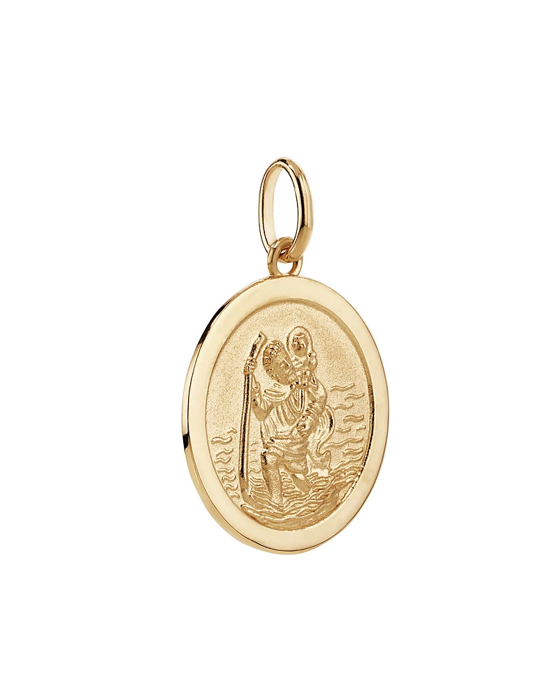 St Christopher Pendant in 10kt Yellow Gold