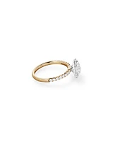 1.79 Carat TW Round Brilliant Laboratory-Grown Diamond Halo Engagemet Ring in 14kt White Gold