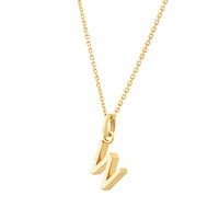 O Initial Pendant in 10kt Yellow Gold