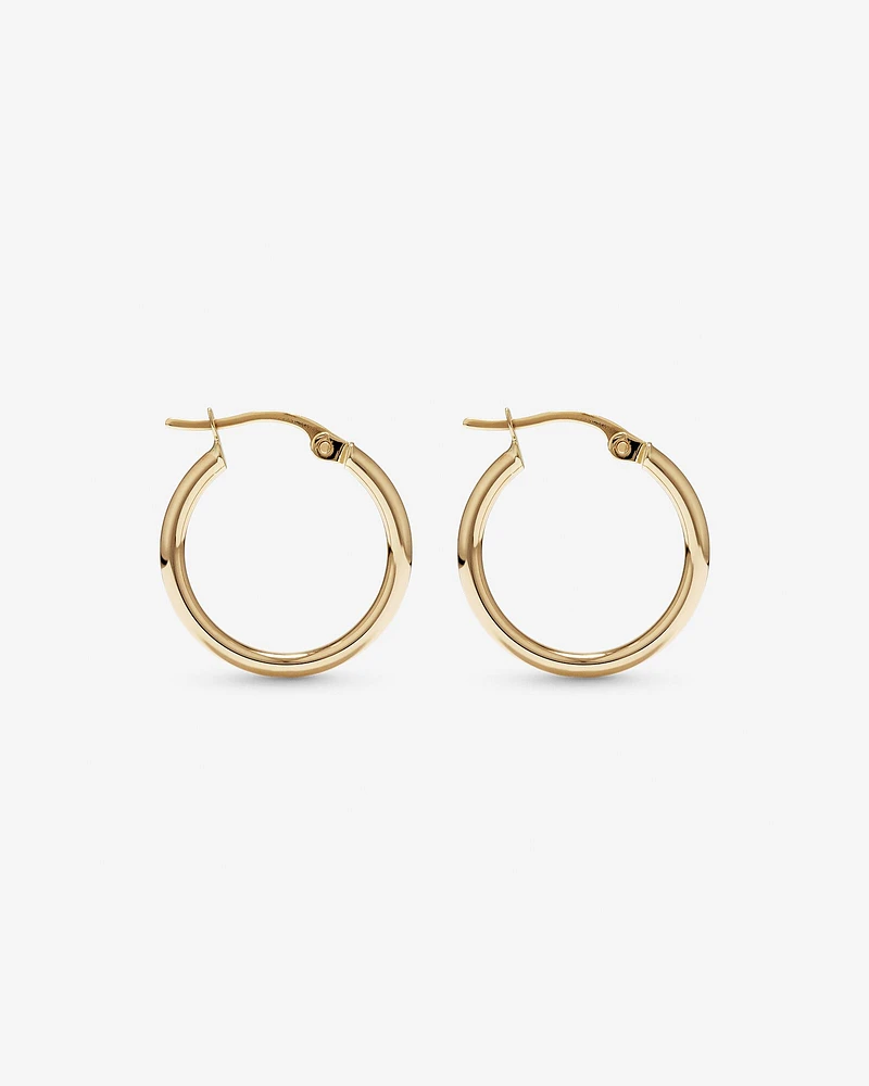 18mm Hoop Earrings in 10kt Yellow Gold