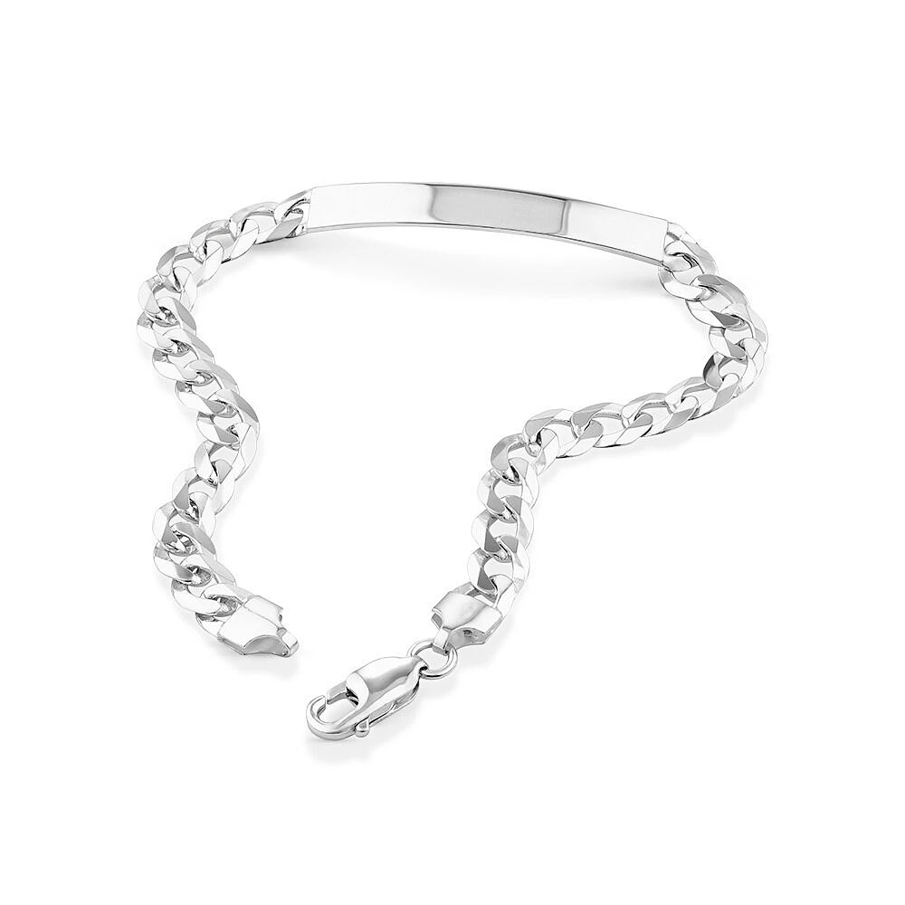 21cm (8.5") ID Curb Bracelet in Sterling Silver