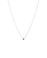 Necklace with Rhodolite Garnet in 10kt Yellow Gold