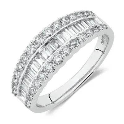Ring with 1 Carat TW of Diamonds 14kt White Gold