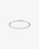 Bracelet à gros maillons gourmette de 19 cm en argent sterling, largeur de 4,3 mm